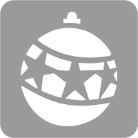 Boże Narodzenie - Szablon do tatuażu brokatowego