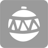 Boże Narodzenie - Szablon do tatuażu brokatowego