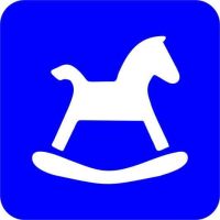 Konik na biegunach - Szablon do tatuażu brokatowego