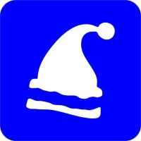 Czapka Mikołaja - Szablon do tatuażu brokatowego