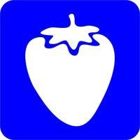 Truskawka - Szablon do tatuażu brokatowego