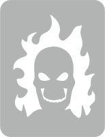 Czaszka - Szablon do tatuażu brokatowego