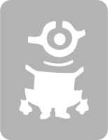 Minionek - Szablon do tatuażu brokatowego