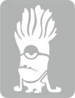 Minionek - Szablon do tatuażu brokatowego