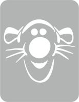 Tygrysek - Szablon do tatuażu brokatowego