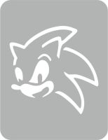 Sonic - Szablon do tatuażu brokatowego