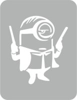 Bajkowe - Szablon do tatuażu brokatowego