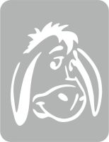 Osiołek, Kłapouchy - Szablon do tatuażu brokatowego