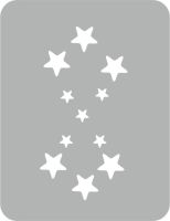 Gwiazdki - Szablon do tatuażu brokatowego