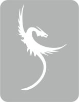 Smok - Szablon do tatuażu brokatowego