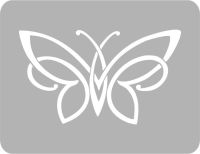 Motyl - Szablon do tatuażu brokatowego