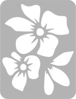 Kwiatek - Szablon do tatuażu brokatowego