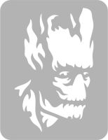 Groot - Szablon do tatuażu brokatowego