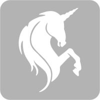 Jednorożec - Szablon do tatuażu brokatowego