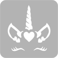 Jednorożec - Szablon do tatuażu brokatowego