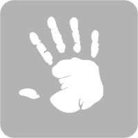 Dłoń - Szablon do tatuażu brokatowego