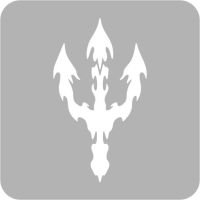 Trójząb - Szablon do tatuażu brokatowego