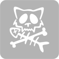 Kot - Szablon do tatuażu brokatowego