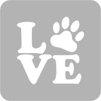 Love - Szablon do tatuażu brokatowego