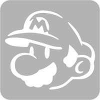 Mario - Szablon do tatuażu brokatowego