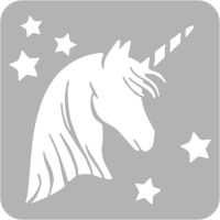 Jednorożec - Szablon do tatuażu brokatowego