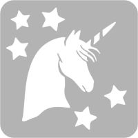 Jednorożec - Szablon do tatuażu brokatowego