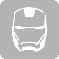 Iron Man - Szablon do tatuażu brokatowego