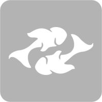 Ryby - Szablon do tatuażu brokatowego