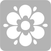 Kwiatek - Szablon do tatuażu brokatowego