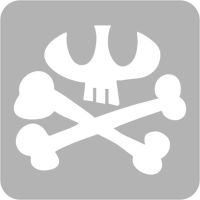 Czaszka - Szablon do tatuażu brokatowego