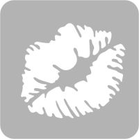 Usta - Szablon do tatuażu brokatowego