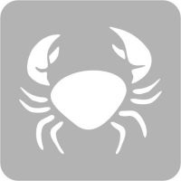 Znak Zodiaku Rak - Szablon do tatuażu brokatowego