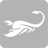 Znak Zodiaku Skorpion - Szablon do tatuażu brokatowego
