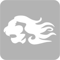 Znak Zodiaku Lew - Szablon do tatuażu brokatowego