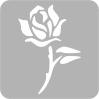 Róża - Szablon do tatuażu brokatowego