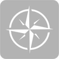 Róża wiatrów - Szablon do tatuażu brokatowego