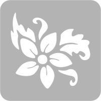 Kwiatek - Szablon do tatuażu brokatowego