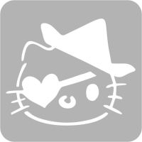 Hello Kitty - Szablon do tatuażu brokatowego