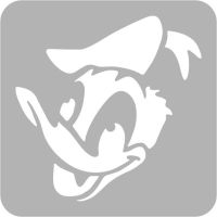 Donald - Szablon do tatuażu brokatowego