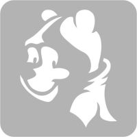 Puchatek - Szablon do tatuażu brokatowego