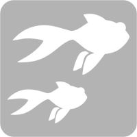 Ryby - Szablon do tatuażu brokatowego