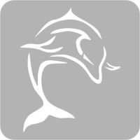 Delfin - Szablon do tatuażu brokatowego