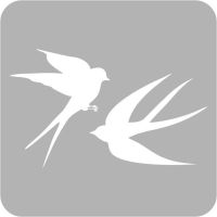 Jaskółki - Szablon do tatuażu brokatowego