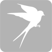 Jaskółka - Szablon do tatuażu brokatowego