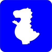 Dinozaur - Szablon do tatuażu brokatowego