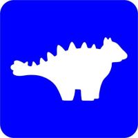 Dinozaur - Szablon do tatuażu brokatowego