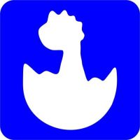 Dinozaur - Szablon do tatuażu brokatowego