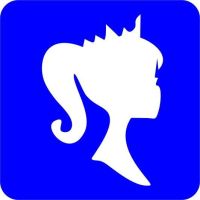 Księżniczka - Szablon do tatuażu brokatowego