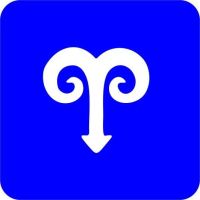Znak Zodiaku Baran - Szablon do tatuażu brokatoweg