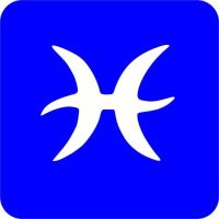 Znak Zodiaku Ryby - Szablon do tatuażu brokatowego